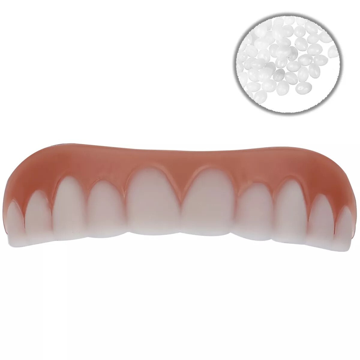 Updated Snap-On Tooth Veneers Fake False Teeth Denture Bright White Shade Fake Teeth Instant Smile Teeth Cosmetic