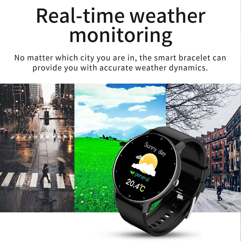 LIGE 2021 New Smart Watch Men Full Touch Screen Sport Fitness Watch IP67 Waterproof Bluetooth For Android ios smartwatch Men+box