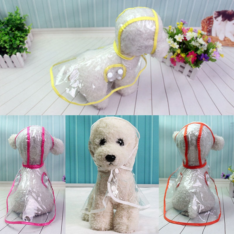 Waterproof Transparent Raincoats XS-XL Dog Raincoat Spring Summer Rain Coats Dog Light Clothes Pet Accessories Puppy Rain