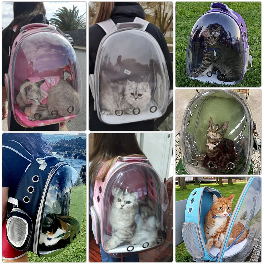 Cat Carrier Bags Breathable Pet Carriers Small Dog Cat Backpack Travel Space Capsule Cage Pet Transport Bag Carrying For Cats