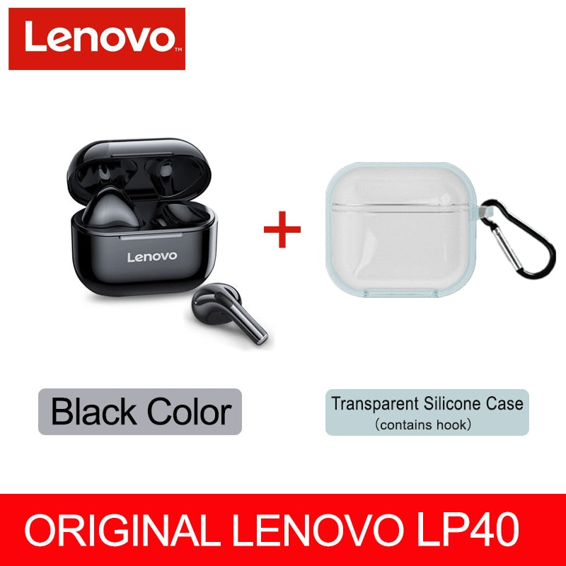 NEW Original Lenovo LP40 TWS Wireless Earphone Bluetooth 5.0 Dual Stereo Noise Reduction Bass Touch Control Long Standby 230mAH