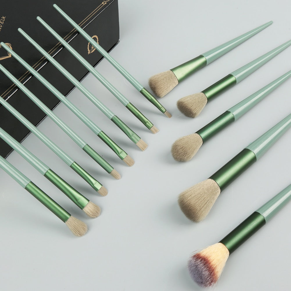 13pcs Professional Makeup Brush Set Soft Fur Beauty Highlighter Powder Foundation Concealer Multifunctional Cosmetic Tool Makeup