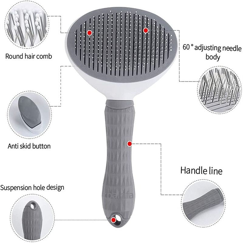 Pet Dog Hair Brush Cat Comb Grooming And Care Cat Brush Stainless Steel Comb For Long Hair Dogs Cleaning Pets Dogs Accessories